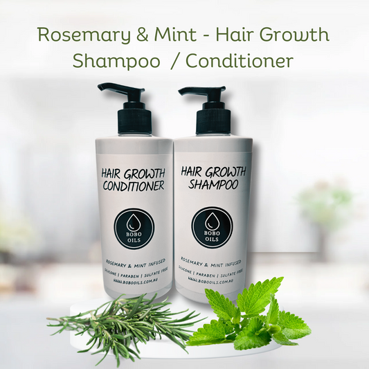 Rosemary & Mint Hair Growth Shampoo and Conditioner for Men / Women - BOBO OILS