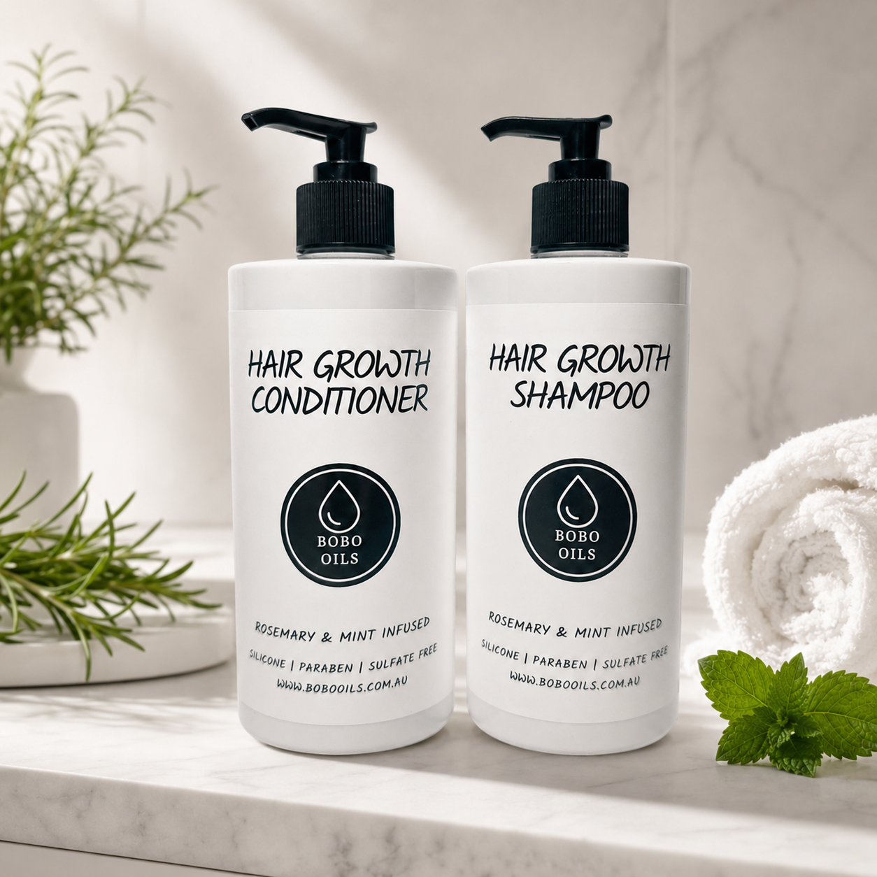 BOBO OILS Rosemary and Mint Shampoo and Conditioner set