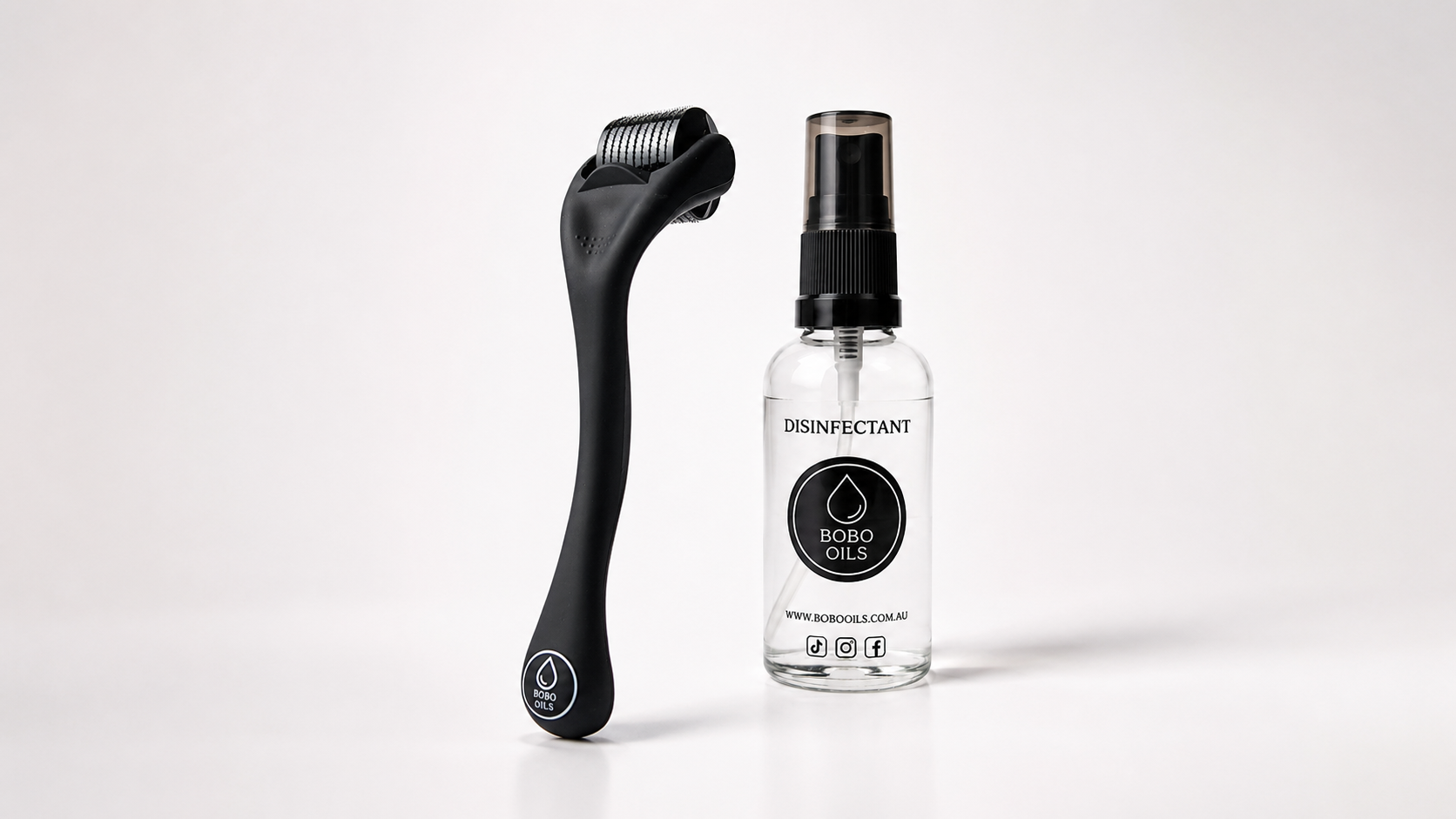 BOBO OILS Scalp Derma Roller and Disinfectant Spray