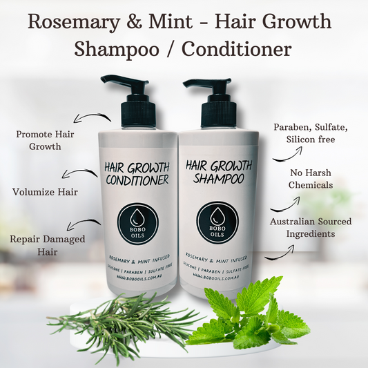 Discover BOBO OILS: Rosemary & Mint Shampoo and Conditioner