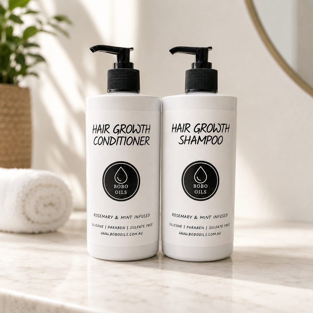 BOBO OILS Rosemary and Mint Shampoo and Conditioner set