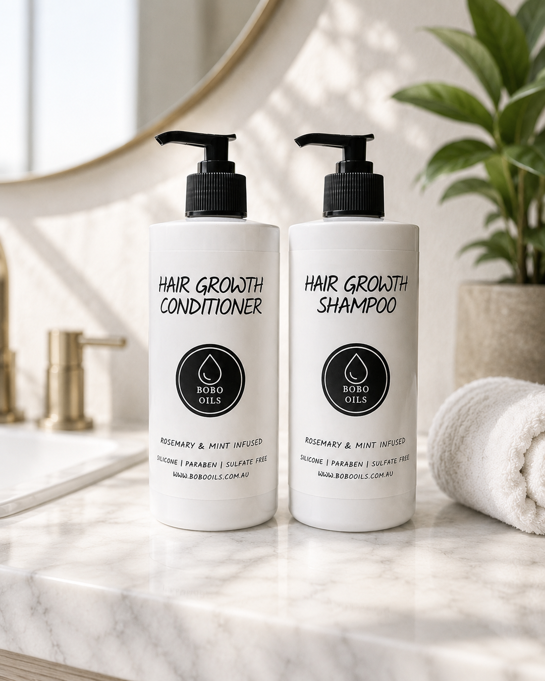 BOBO OILS Rosemary and Mint Shampoo and Conditioner set