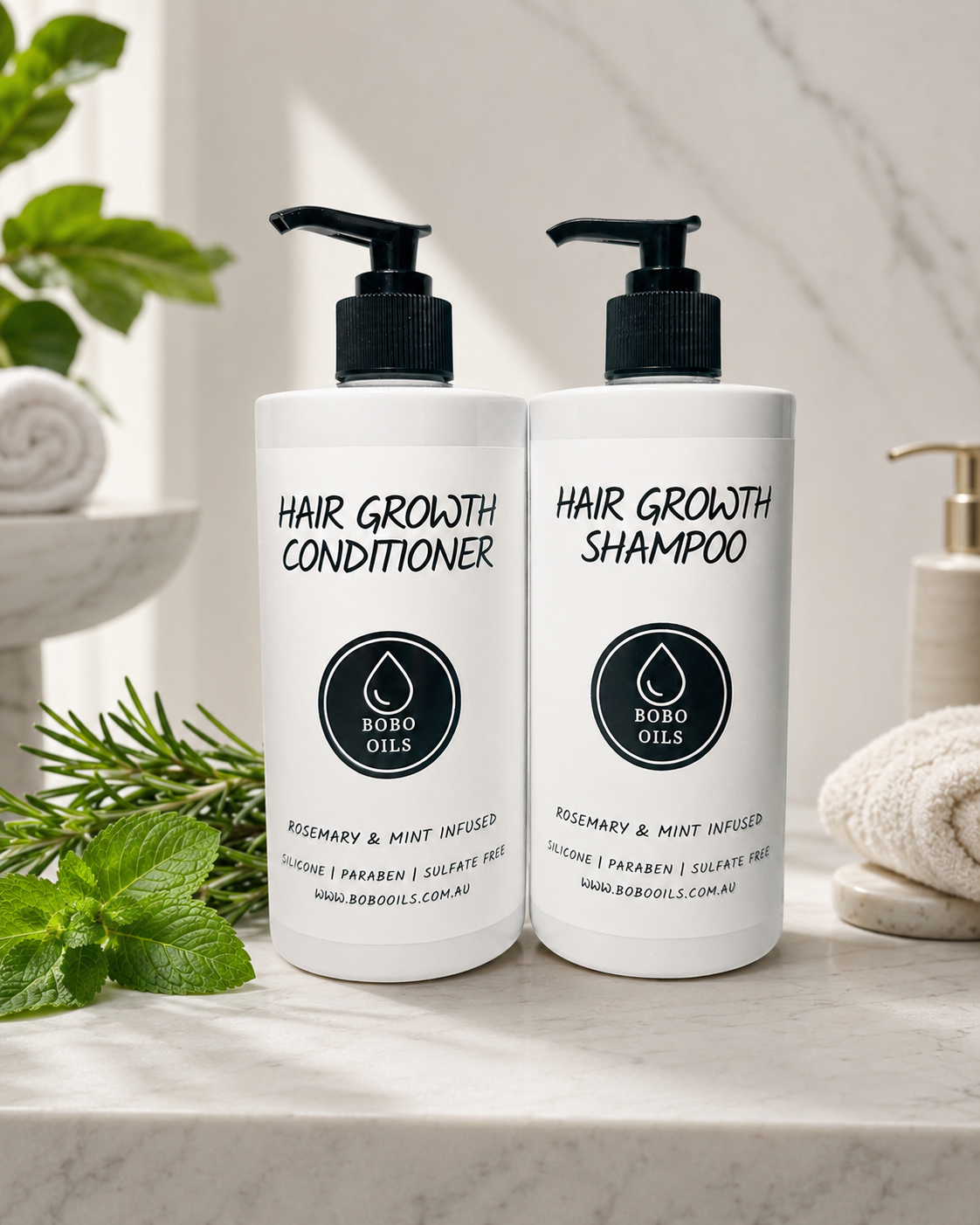 BOBO OILS Rosemary and Mint Shampoo and Conditioner set