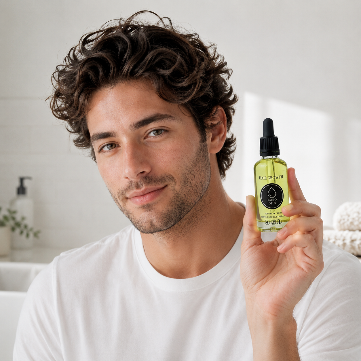 BOBO OILS Rosemary and Mint Hair Growth Oil bottle