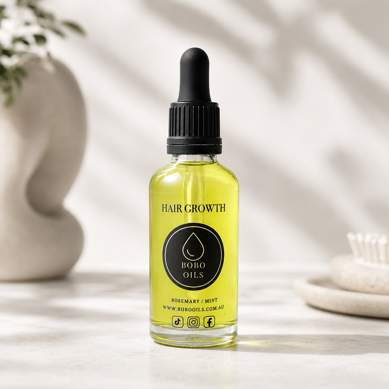 BOBO OILS Rosemary and Mint Hair Growth Oil bottle