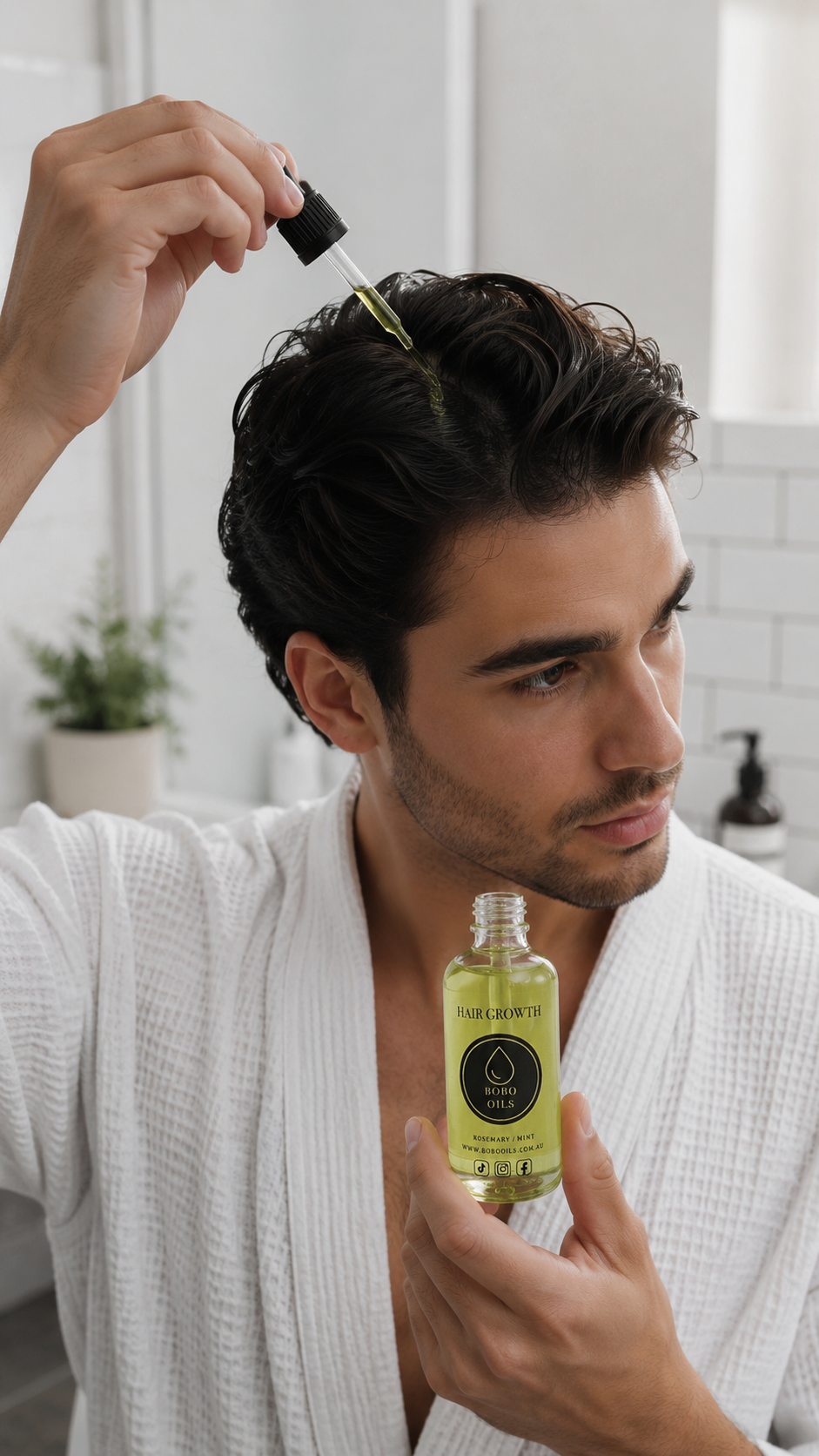 BOBO OILS Rosemary and Mint Hair Growth Oil bottle
