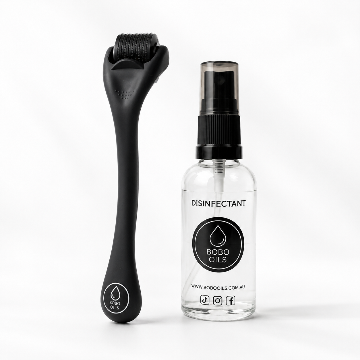 BOBO OILS Scalp Derma Roller and Disinfectant Spray