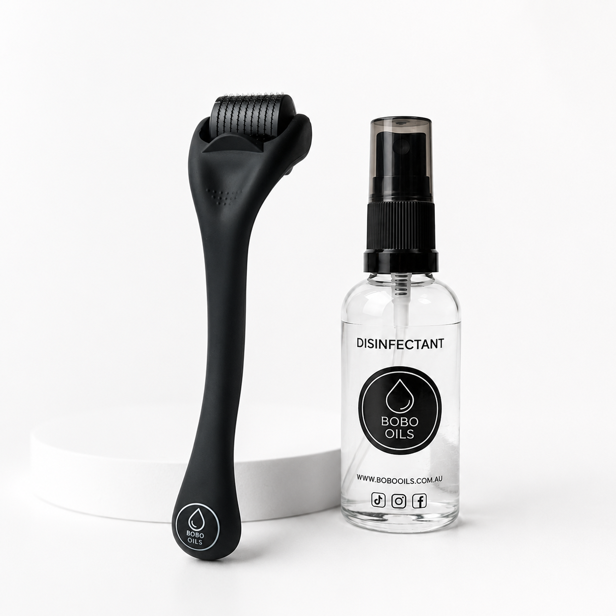 BOBO OILS Scalp Derma Roller and Disinfectant Spray