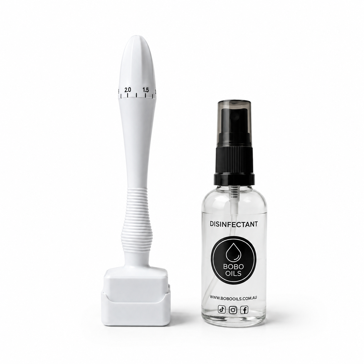BOBO OILS Adjustable Scalp Derma Stamp + Disinfectant Spray