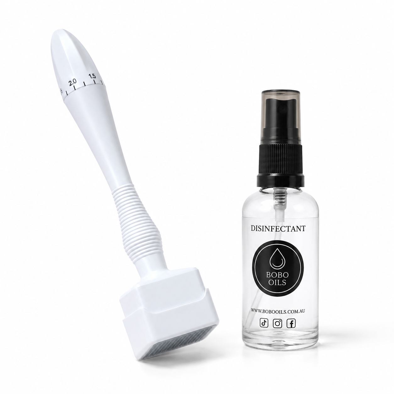 BOBO OILS Adjustable Scalp Derma Stamp + Disinfectant Spray