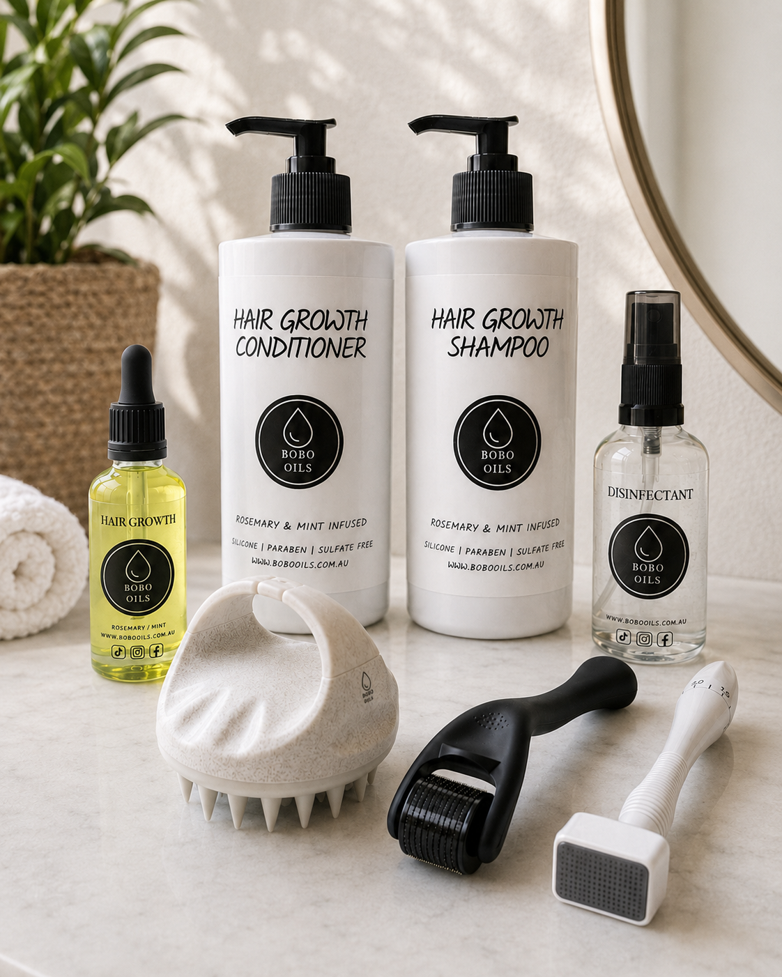 BOBO OILS Complete Hair Growth Routine Bundle