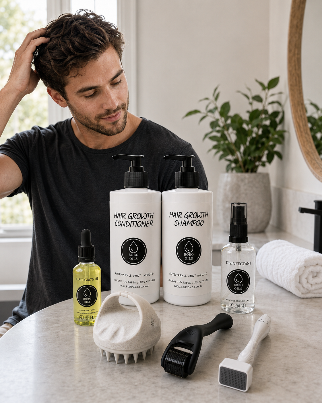 BOBO OILS Complete Hair Growth Routine Bundle